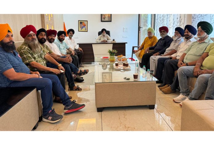 PoJK Sharnarthi Forum members during a meeting in Jammu.