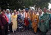 Taranjit Singh Tony, senior Congress leader posing with the people in Jammu on Wednesday.