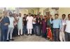 BJP candidate from Jammu West, Arvind Gupta during an election meeting in a locality of his constituency on Wednesday