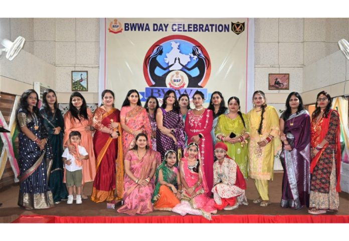 Members of BSF Wives Welfare Association with child artists during celebration of BWWA Day.