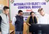 Team of Observers during their visit to Integrated Election Control room on Wednesday.