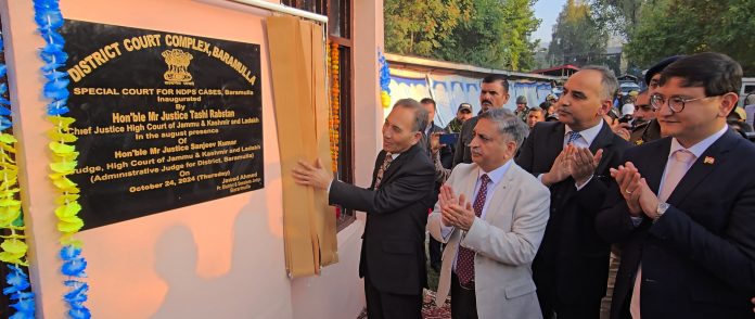 Chief Justice Visits Baramulla; Inaugurates NDPS Court At District Court Complex