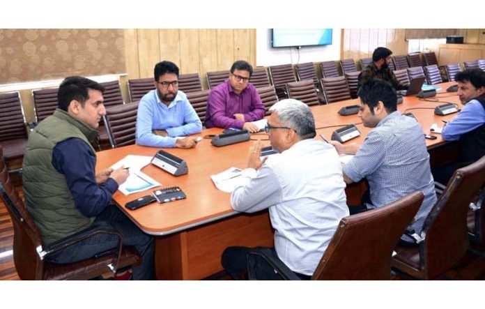 RDD Secy Mohammad Aijaz Asad chairing a meeting.