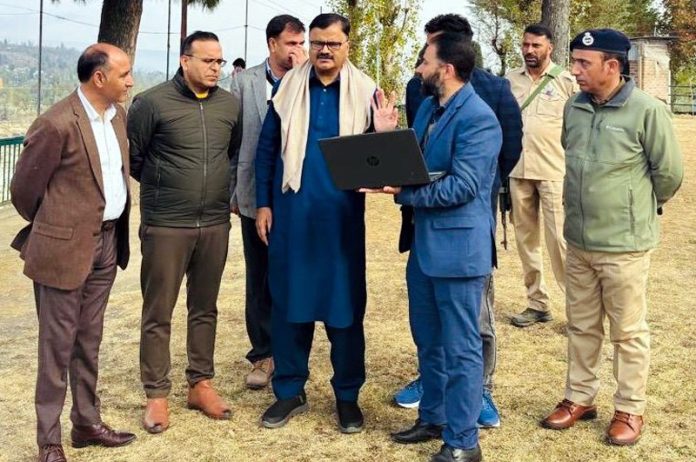 Minister Javed Ahmed Rana during visit to Hirpora Wildlife Sanctuary in Shopian on Wednesday.