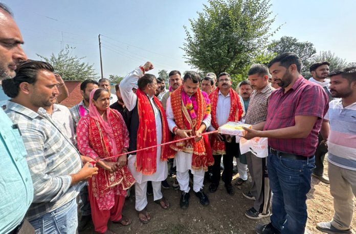 MLA R S Pathania inaugurating construction work of NTPHC Chiryee building.