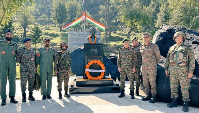 GOC Lt Gen Naveen Sachdeva in Rajouri sector on Friday.