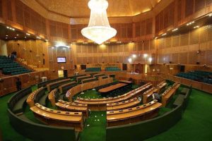 Jammu and Kashmir Assembly fully decorated and prepared to welcome newly elected MLAs.