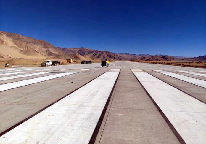 Mudh Airfield runway.