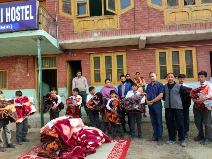 Secretary Pahari Board during visit to Boys Hostel Anantnag.