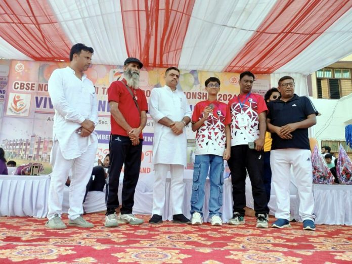 Bhagesh Sharma of Cambridge International School displayed his bronze medal in the Under-14, 38-41 kg category at the CBSE North Zone II Taekwondo Championship 2024-2025, held at Vivekanand Public School, Sonipat. Chairman Er. Vidhi S. Singh commended Bhagesh's achievement and extended heartfelt congratulations to his coach, Sunny, and his parents for their unwavering support and dedication.