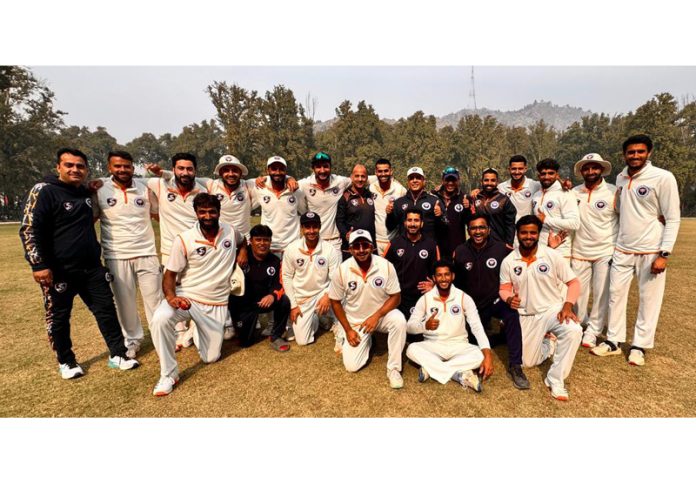 J&K Ranji team posing for group photograph.