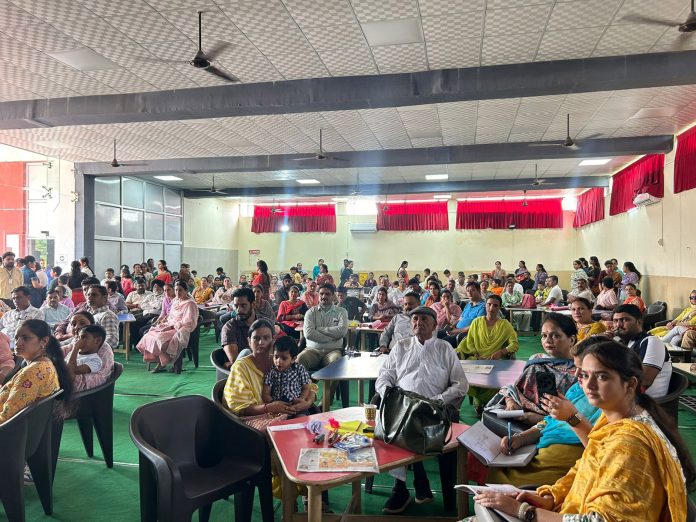 Parents attending Orientation Workshop at Shri Ram Universal School.