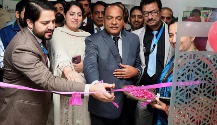 J&K Bank MD & CEO, Baldev Prakash inaugurating bank’s new branch in Srinagar on Friday.