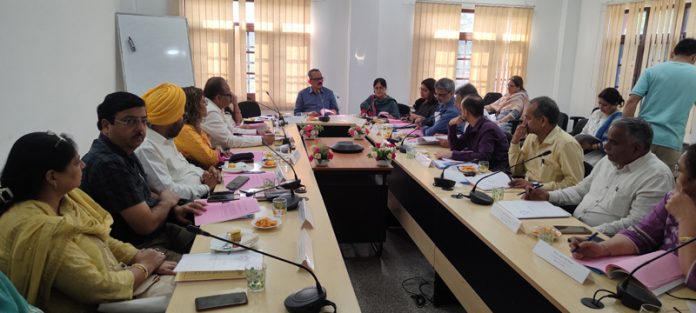 Vice-Chancellor Cluster University of Jammu chairing a meeting.