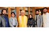 Lt Governor Manoj Sinha meeting delegation of Kashmir Road Safety Foundation.