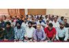 Transporters from various private Bus Unions addressing joint press conference in Jammu on Monday. —Excelsior/ Rakesh