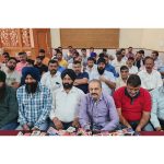 Transporters from various private Bus Unions addressing joint press conference in Jammu on Monday. —Excelsior/ Rakesh