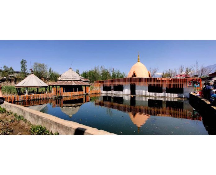 A view of ancient Vichar Nag Shrine, Srinagar.