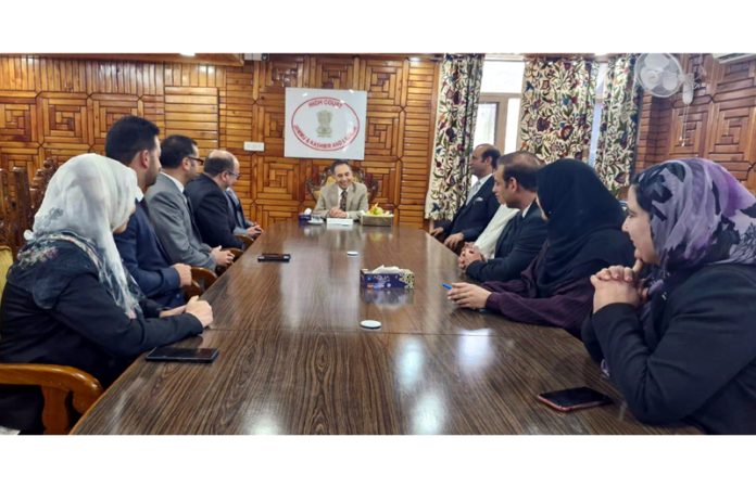 Chief Justice interacting with Judicial Officers of Pulwama.