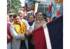 Transport Minister, Satish Sharma flagging off buses for different routes in Jammu on Thursday.