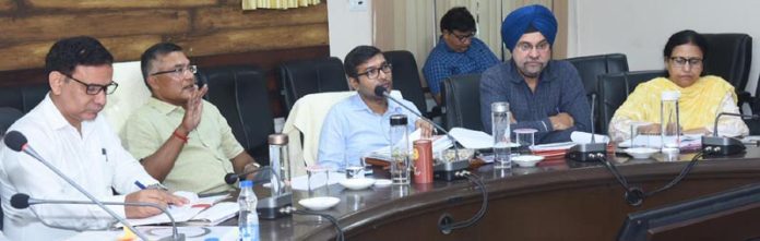 Pr. Secy APD Shailendra Kumar chairing a meeting at Jammu.