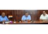 DC Reasi, Vivesh Mahajan chairing a meeting on Thursday.