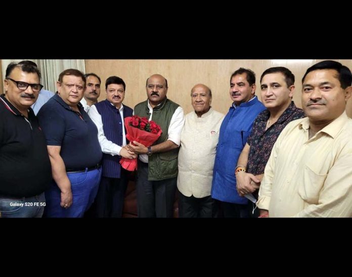 Delegation of JCCI during meeting with DyCM in Jammu on Friday.