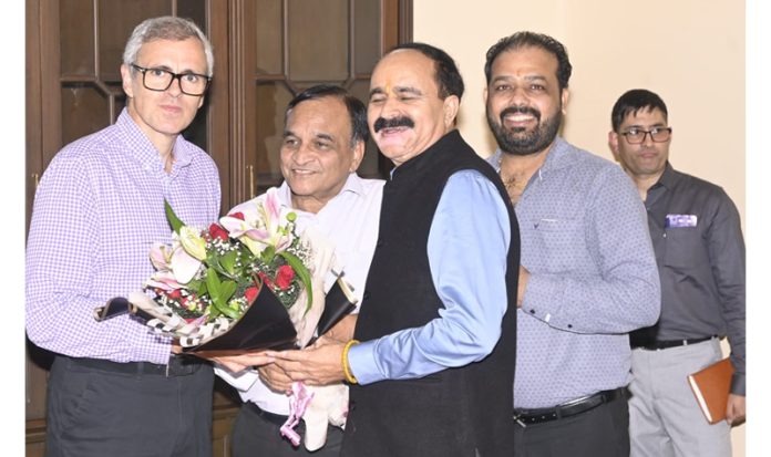 FOIJ delegation during a meeting with CM Omar Abdullah in Jammu.