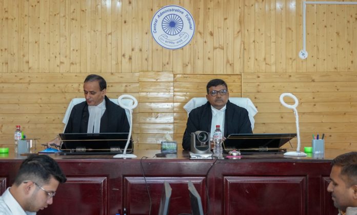 Judicial members of CAT Jammu Bench during its 3rd circuit sitting at Leh.