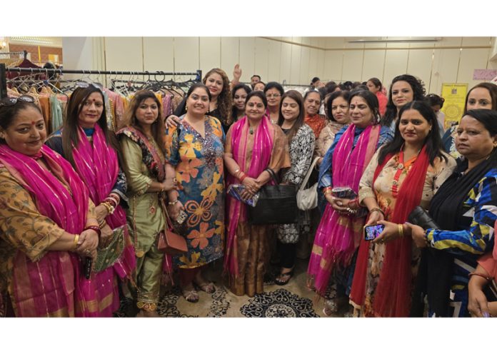 Ex-Minister Priya Sethi with other guests and organizers during an exhibition at Hotel Asia, Jammu.