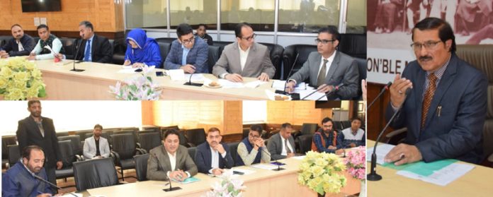 Pro-tem Speaker, Mubarak Gul chairing a meeting.