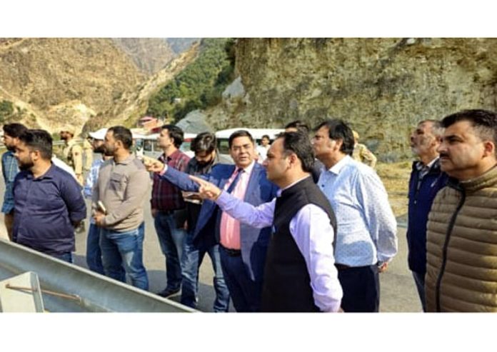 DC Kishtwar inspecting site for city forest.