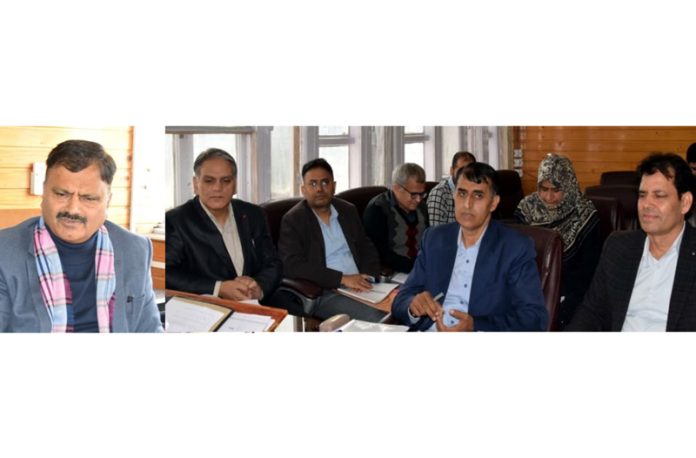 Minister of Tribal Affairs Javed Ahmed Rana chairing a meeting on Wednesday.