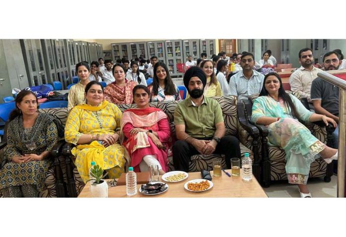 Bhupinder Singh, Officer Cyber Cell Jammu attending a function in RS Pura on Thursday.