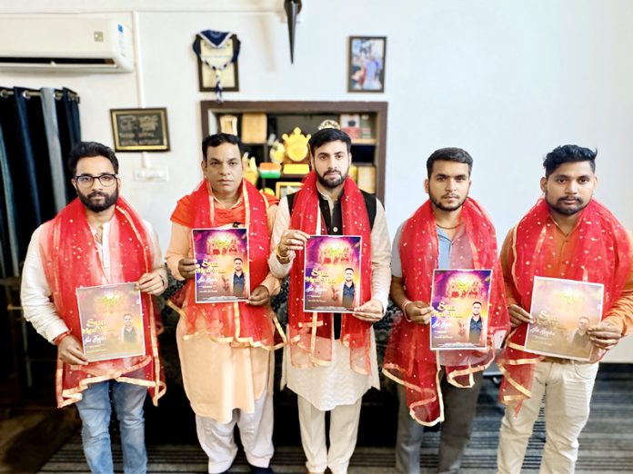 Dignitaries releasing a devotional song album in Jammu on Friday.