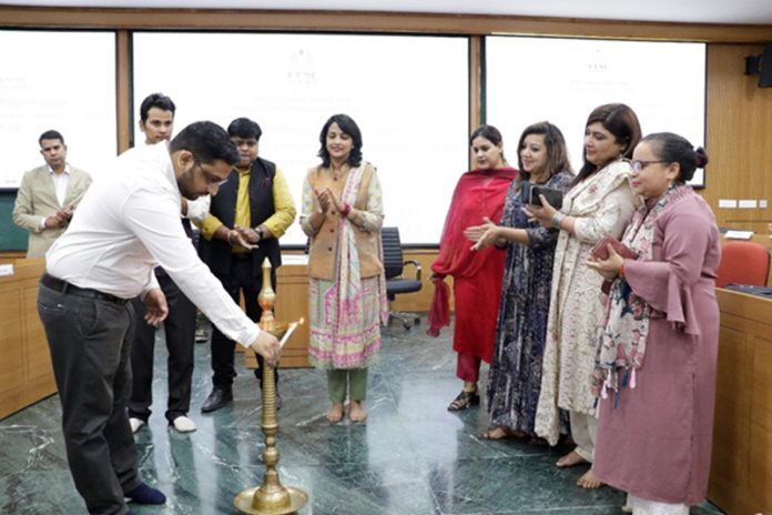 Prof BS Sahay, Director, IIM inaugurating a prog in Jammu on Monday.