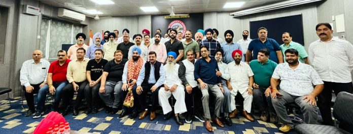 Members of JCCI and AJKTWA during joint meeting in Jammu.