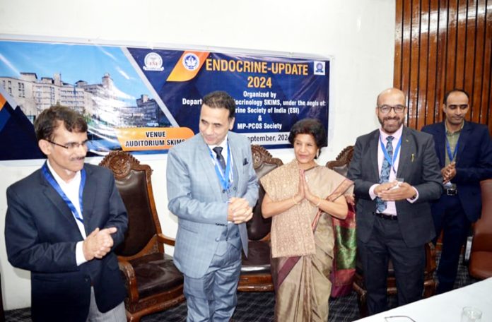 Renowned endocrinologists during a conference at SKIMS, Srinagar.