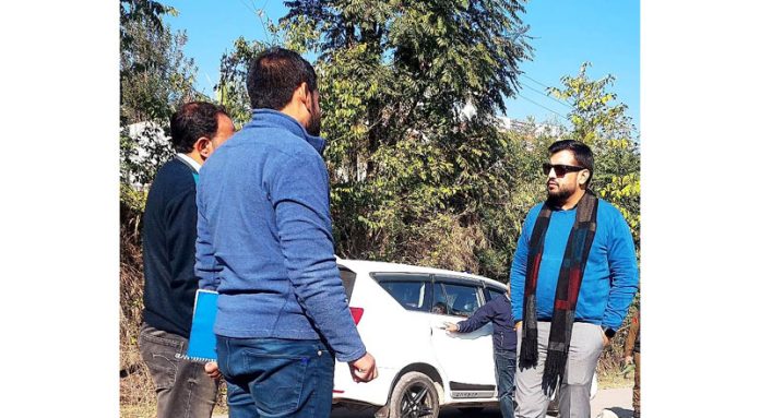 DC Rajouri Abhishek Sharma reviewing progress on JJM Schemes on Wednesday.