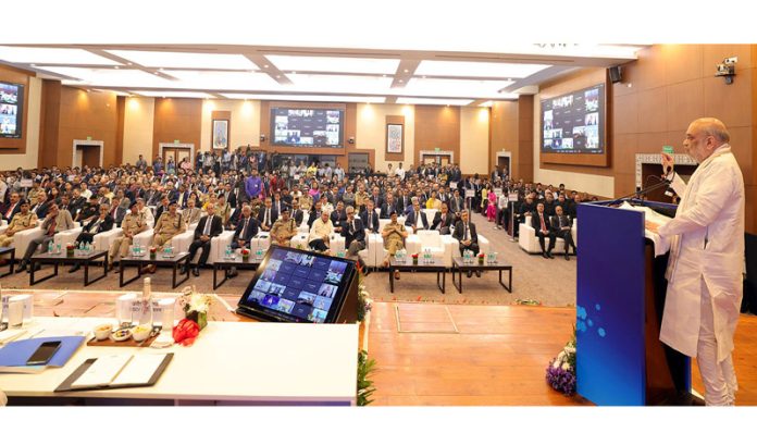 Union Minister for Home Amit Shah addresses the inaugural session of the two-day ‘Counter Terrorism Conference-2024’ in New Delhi on Thursday. (UNI)