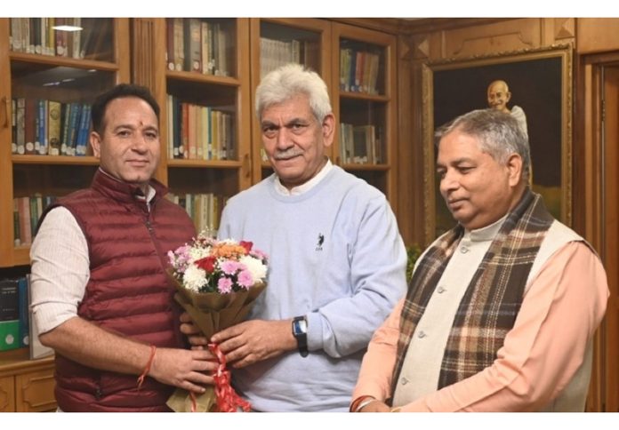 Sat Sharma and Sunil Sharma during meeting with LG.