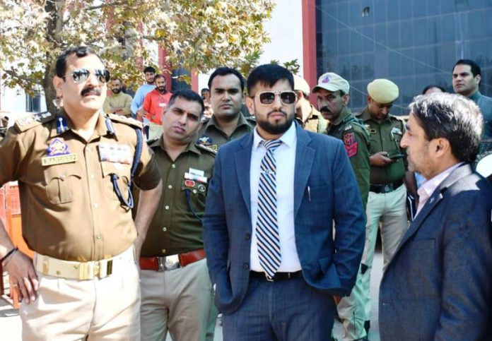 DC Rajouri Abhishek Sharma during visit to GMC Rajouri on Saturday.