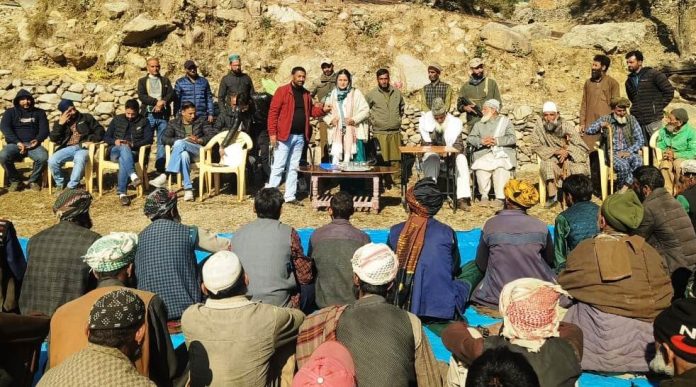 DDC Reasi Sajra Qadir during a public outreach program on Friday.