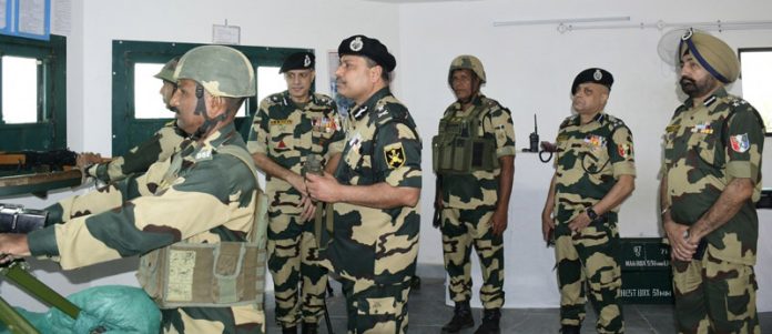 ADG BSF Western Command Satish Khandare at a forward post.