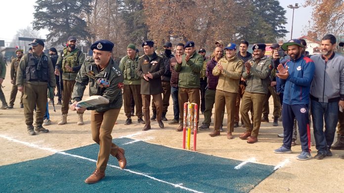 DIG South Kashmir Javid Iqbal Matoo in action during inaugural event at Anantnag.