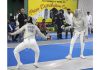 Fencers displaying their skills during a match at Jammu University. - Excelsior/Rakesh