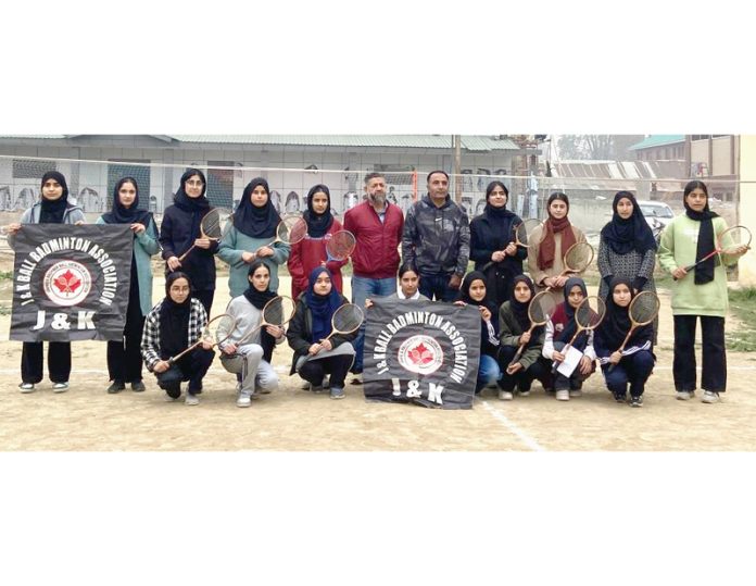 Selected team posing during trials at Srinagar.