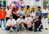 Skaters posing along with DG, YS&S Rajinder Singh Tara during prize distribution ceremony.