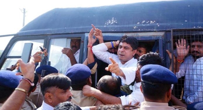 IYC Chief Udhay Chib and other youth activists being arrested by Police in Gujarat.