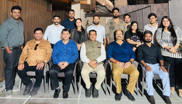 Members of INARA team posing for a group photograph after meeting in Jammu on Monday.